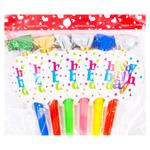 Set fluere cu limba Happy Birthday 6buc