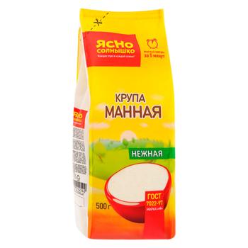 Крупа манная Ясно Солнышко Нежная 500г - купить, цены на BONUS - фото 1