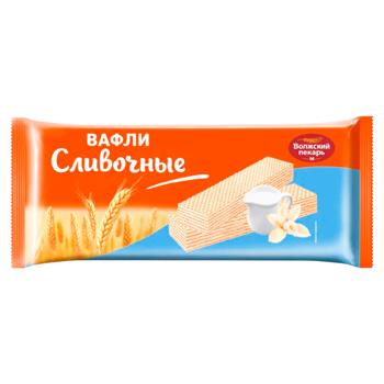 Вафли Волжский Пекарь сливочные 400г - купить, цены на BONUS - фото 1
