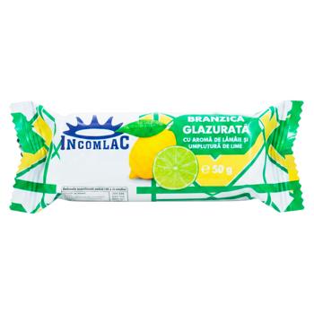 Branzica glazurata Incomlac cu lămâie și lime 20% 50g - cumpărați, prețuri pentru BONUS - foto 1