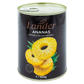 Ananas Lander rondele 565g - cumpărați, prețuri pentru BONUS - foto 1