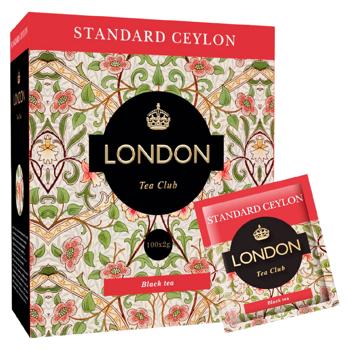 Чай черный London Standard Ceylon в пакетиках 2г*100шт - купить, цены на BONUS - фото 1