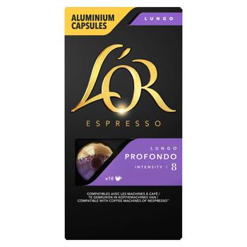 Кофе L'OR Espresso Lungo Profondo натуральный молотый в капсулах 5,2г*10шт - купить, цены на BONUS - фото 1