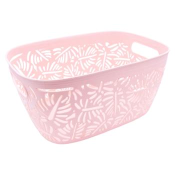 Корзина овальная пластиковая с крышкой, 34*25*16см - купить, цены на BONUS - фото 2