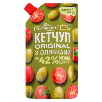 Кетчуп Pripravka Оригинальный с оливками 250г - купить, цены на BONUS - фото 1