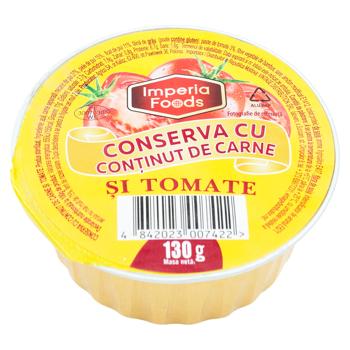 Консерва Imperia Foods с содержанием мяса с томатами 130г - купить, цены на BONUS - фото 2