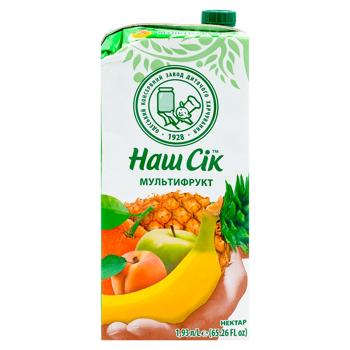 Нектар Наш Сік Мультифрукт 1,93л - купить, цены на BONUS - фото 3
