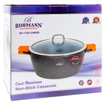 Kастрюля Bohmann мраморное покрытие 3,9л - купить, цены на BONUS - фото 3