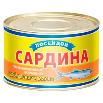 Сардина Посейдон в масле 230г - купить, цены на BONUS - фото 1
