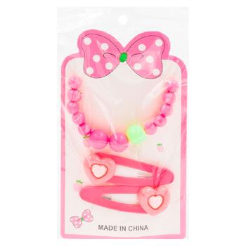 Набор браслетов/заколок детский сердце - купить, цены на BONUS - фото 1