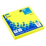 Hartie p-ru notite lipici 75x75mm 80f GN neon 3654-34 galben
