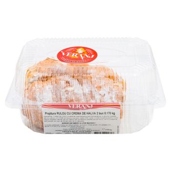 Prăjitură-rulou Veranj cu cremă de halva 2buc 170g - cumpărați, prețuri pentru BONUS - foto 3