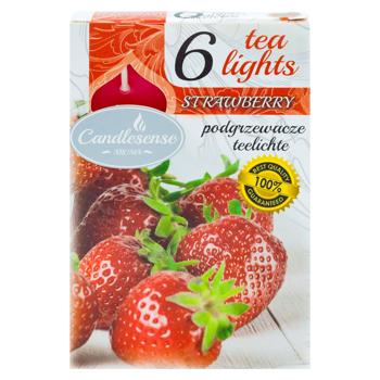 Свечи ароматизированые Candlessense Клубника 4ч 6шт - купить, цены на BONUS - фото 1