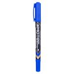 Marker permanent Deli Mate dublu 1.0/0.5mm albastru