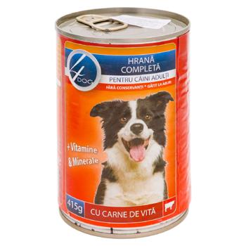Conserva p/u caini 4Dog 415g vita - cumpărați, prețuri pentru BONUS - foto 1