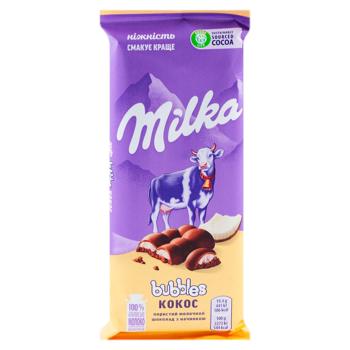 Ciocolata cu lapte Milka Bubless Cocos 97g - cumpărați, prețuri pentru BONUS - foto 1