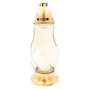 Candela PRC de sticla cu capac galbena 28cm - cumpărați, prețuri pentru BONUS - foto 1