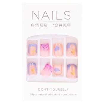 Unghii false set 24buc + clei - cumpărați, prețuri pentru BONUS - foto 1