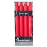Lumanare inalta 20cm 4buc rosii