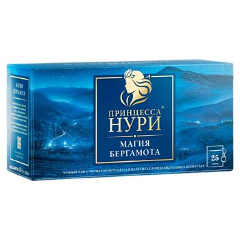 Чай черный Принцесса Нури Магия Бергамота в пакетиках 2г*25шт - купить, цены на BONUS - фото 1
