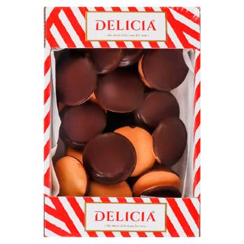 Бисквитное печенье Delicia с апельсиновым жиле 300 г - купить, цены на BONUS - фото 1