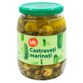 Огурцы Vis маринованные 670г - купить, цены на BONUS - фото 1
