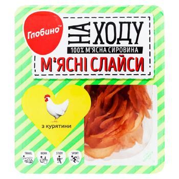 Слайсы мясные Глобино На ходу из курятины 50г - купить, цены на BONUS - фото 1