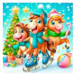 Servetele Luxy 33*33 3str. Trioul de Anul Nou 18buc