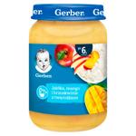 Piure Gerber Mere/mango/piersici/branza de vaci 190g