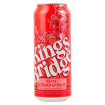 Baut. slab alc. Kings Bridge Gin Grapefruit 500ml