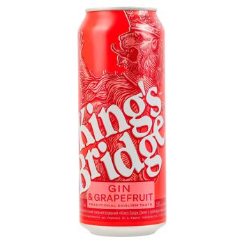 Baut. slab alc. Kings Bridge Gin Grapefruit 500ml - купить, цены на BONUS - фото 1