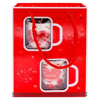 Чашка Love с ложкой 210мл 2шт - купить, цены на BONUS - фото 3