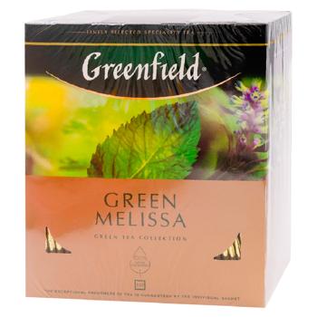 Ceai Greenfield verde in plicuri Green Melisa 100x2g - cumpărați, prețuri pentru BONUS - foto 1