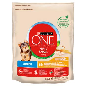 Hrana uscata One Mini Dog Junior cu pui si orez pentru căței 800g - cumpărați, prețuri pentru BONUS - foto 1