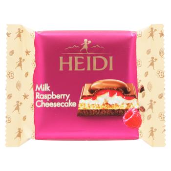 Ciocolata Heidi cheesecake zmeura/biscuit 55g - cumpărați, prețuri pentru BONUS - foto 1
