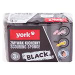Burete de bucatarie York Black profilat 3buc