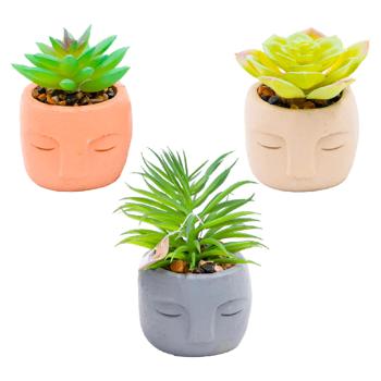 Floare artificiala Suculent in ghiveci 6*8cm - cumpărați, prețuri pentru BONUS - foto 1