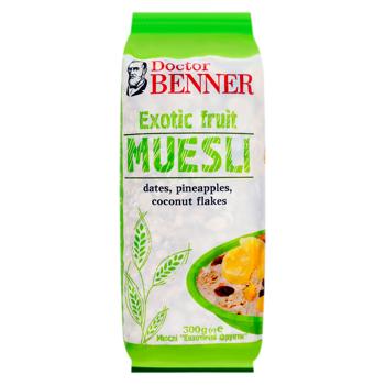 Мюсли Dr.Benner Exotic Fruit 300г - купить, цены на BONUS - фото 1