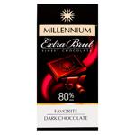 Ciocolata neagra Millennium Extra Brut 80% 100g