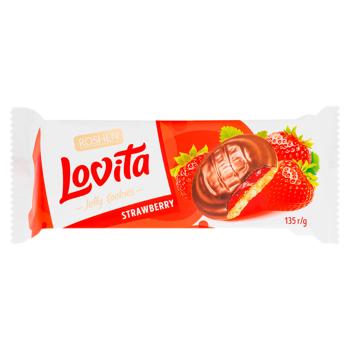 Biscuiti Roshen Lovita umplere jeleu cu gust zmeura 135g - cumpărați, prețuri pentru BONUS - foto 1