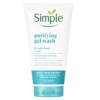 Gel p/spalarea Simple 150ml Daily skin detox - купить, цены на BONUS - фото 1