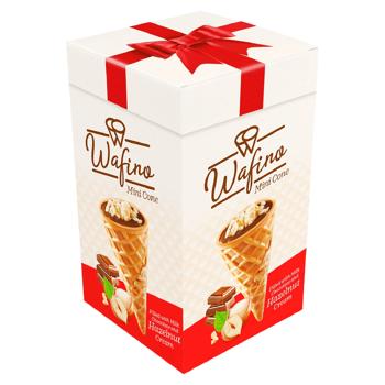 Рожок Wafino с белым шоколадом и и ореховый крем 180г - купить, цены на BONUS - фото 2