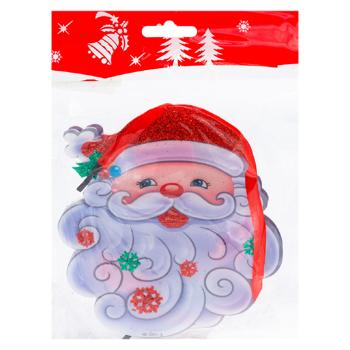 Открытка Санта-Клауса с блестками 12*13см - купить, цены на BONUS - фото 1