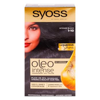 Краска для волос Syoss Oleo Intense 1-10 глубокий чорный - купить, цены на BONUS - фото 2