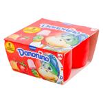 Iaurt Danonino capsuna/caise 50g*4buc