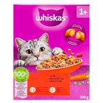 Hrana uscata Whiskas cu vita pentru pisici 300g