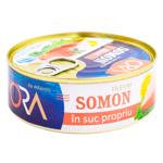 Somon de Atlantic fileuri in suc propriu 200g Ora