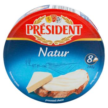 Cыр плавленый President Natur треугольник 45% 140г - купить, цены на BONUS - фото 1