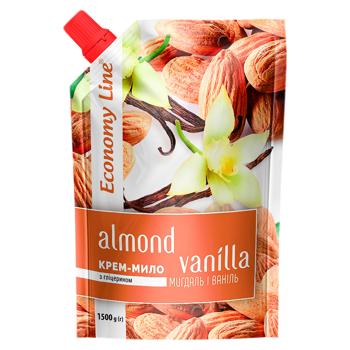 Sapun-crema lichid Economy Line Migdal vanila 1.5l - cumpărați, prețuri pentru BONUS - foto 1