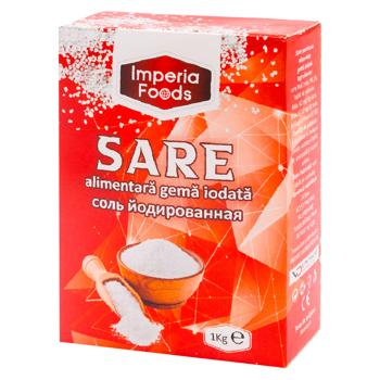 Sare gema de masă iodată Imperia Foods 1 kg cutie - cumpărați, prețuri pentru BONUS - foto 1